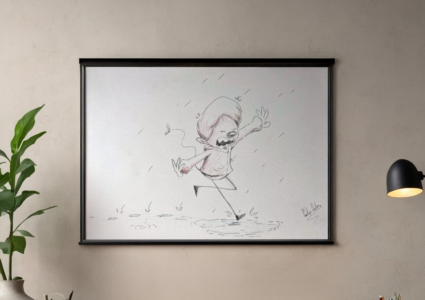 Monster in the Rain — 1st Edition Studio Print