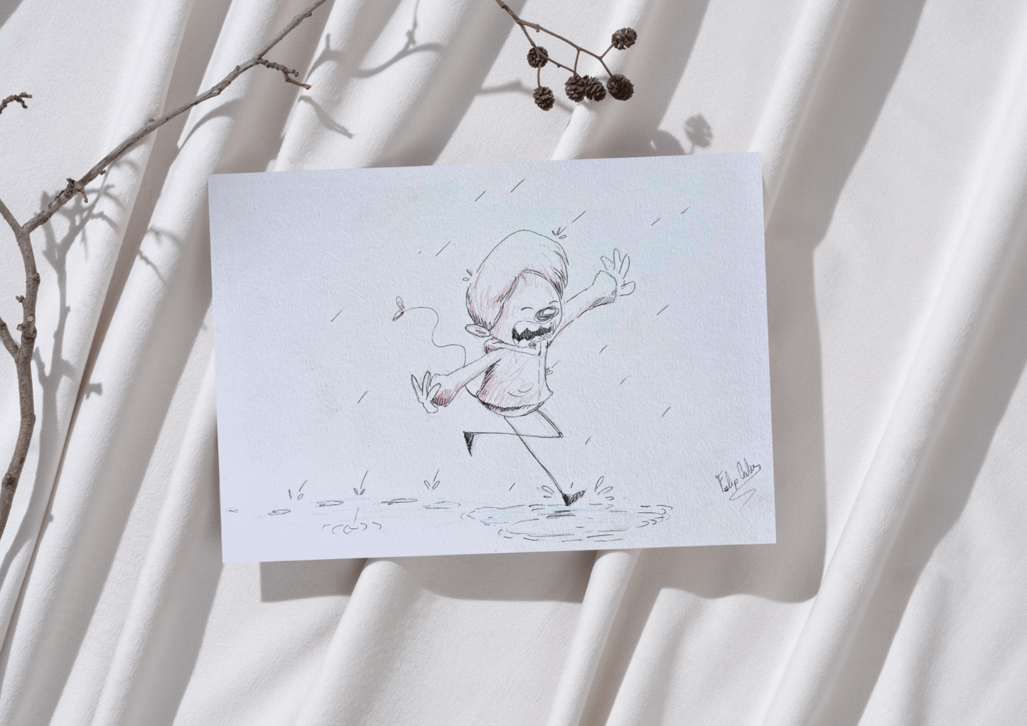 Monster in the Rain — 1st Edition Studio Print